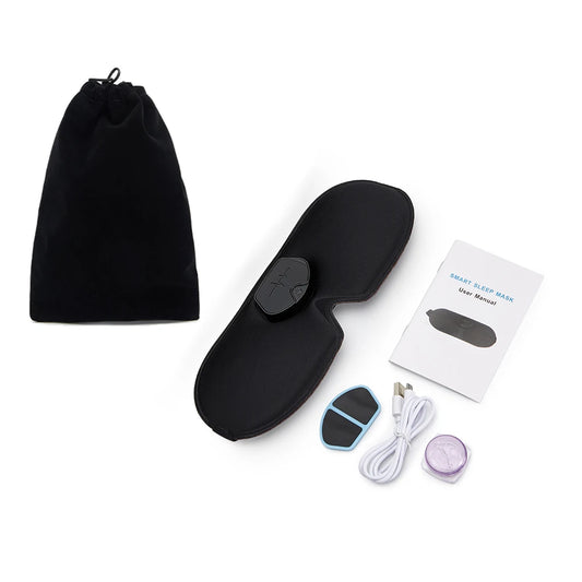 Smart EMS Head Massager Electric Pulse Sleep Mask Relieve Migraine Aid Sleep Device Travel Eyeshade Blindfold Eyepatch