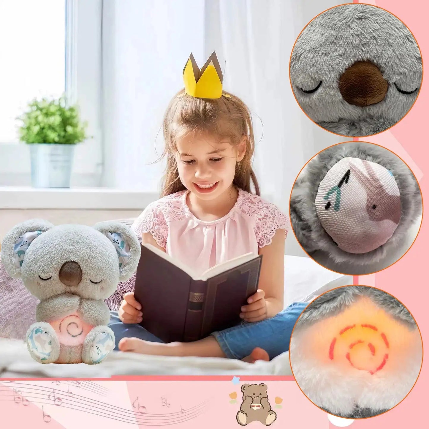 Hpynixis Breathing Koala Baby Sleep Aid